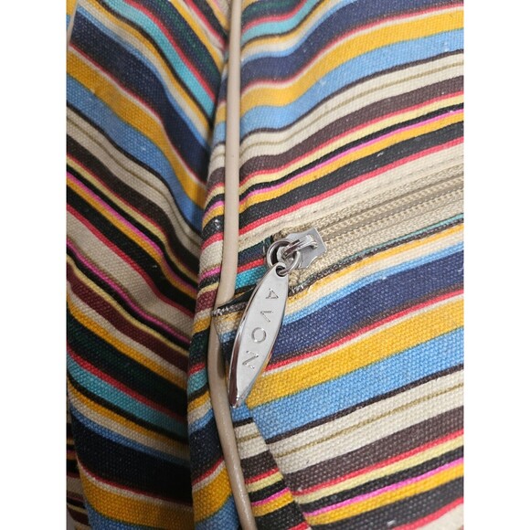 Women's Genuine Classic Shoulder Tote Bag Fabric + Faux Leather Pockets Braiding - Picture 7 of 11